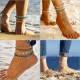 20PCS Boho Ocean Ankle Bracelets Beaded Shell Pearl Layered Beach Anklets For Women Foot Hand Chains Anklet Set Adjustable 20PCS Boho Ocean Ankle Bracelets Beaded Shell Pearl Layered Beach Anklets For Women Foot Hand Chains Anklet Set Adjustable